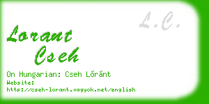 lorant cseh business card